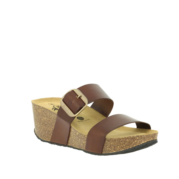 Plakton 873004 Brown Women's Wedge Sandals